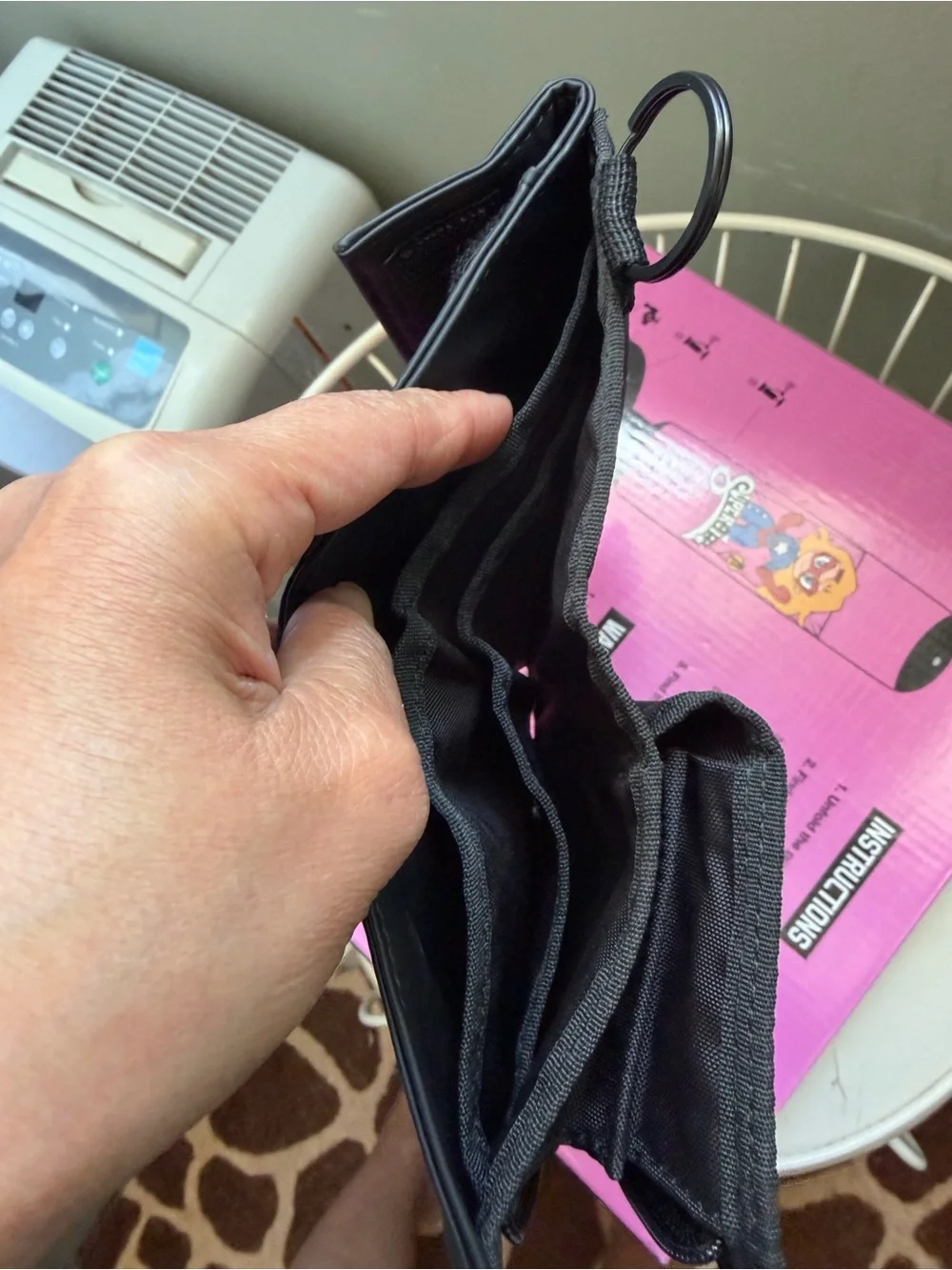 Diesel Black Wallet Pouch with White Logo
